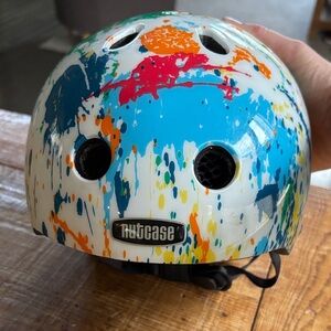 Kids Helmet - Colorful Splatter Design